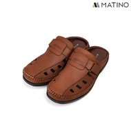 MATINO SHOES รองเท้าชายเปิดส้นหนังแท้ รุ่น MC/S 1505m - BLACK/BROWN/TORO