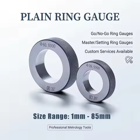 Plain Ring Gauge 1-85mm High Precision GCr15 Steel Smooth Bore Calibration Gage for Inner Diameter M