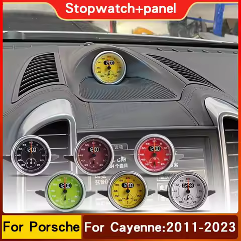 For Porsche Cayenne 958 9yb 2011-2017 stopwatch clock compass cover upgrade clock stopwatch interior