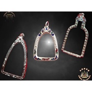 纯银壳/敲边壳/防水壳另制/泰国佛牌/圣物/佛教/Case/Amulet Casing/Real Sliver/925银/龙牙上色/立体花朵