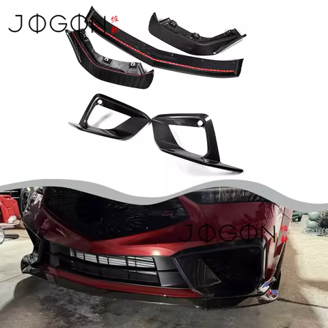 For Acura Integra DE5 Type S 2023+ Carbon Fiber Exterior Car Front Bumper Lip Replacement Kits Fog L