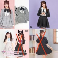 secret honey set up   黑色長袖連衣裙 灰格長袖套裝 my melody kuromi  rojita 明日女友黑色 yd