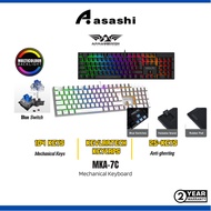 Armaggeddon MKA-7C Black / White Psycheagle (104 Keys) Blue Switch Mechanical Keyboard