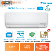 Daikin Standard Inverter Air Conditioner FTKF R32 4 Star Rating 2.0HP Aircond FTKF50C FTKF50CLF Penghawa Dingin Penyaman Udara