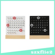 [Szxflie2] Perpetual Calendar Date Planner Desk Calendar for Office Desktop Kitchen