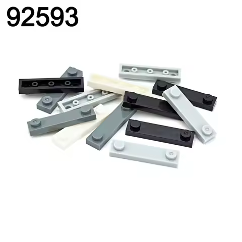 50Pcs High-Tech MOC Parts Building Blocks Plate 92593 Modified 1x4 with 2 Studs without Groove DIY B