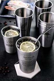 NorthernEurope Ins Industry Style 304 Stainless Steel Spray Paint Beer Cup Cold Water Drinks Cup Household Office Use Gargle Cup