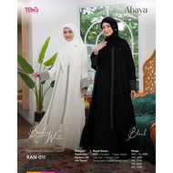 Nibras - RAN 011 Abaya Gamis Polos Umroh Haji Bahan Rayon Hitam Putih