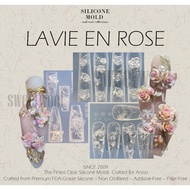 Sharp ROSE ROSE nailcharm silicone mold using uv resin / 3d flower modeling powder Nail Tools