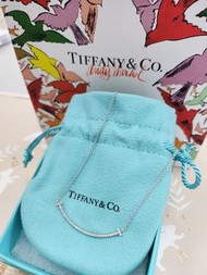 Tiffany &amp;Co. 微笑項鍊 中款  銀 滿鑽