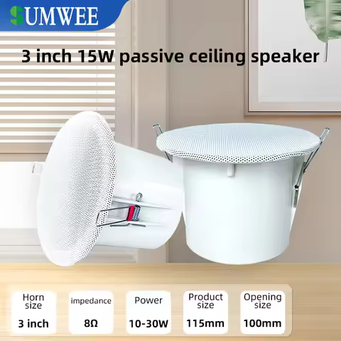 10W Ceiling Speaker 8ohm Impedance Full Range Stereo Sound Passive Speaker home Background Music Sys