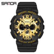 Sanda Ladies Watch Trendy Fashion Outdoor Sports Multifunctional Waterproof Electronic Watch 6068-3
