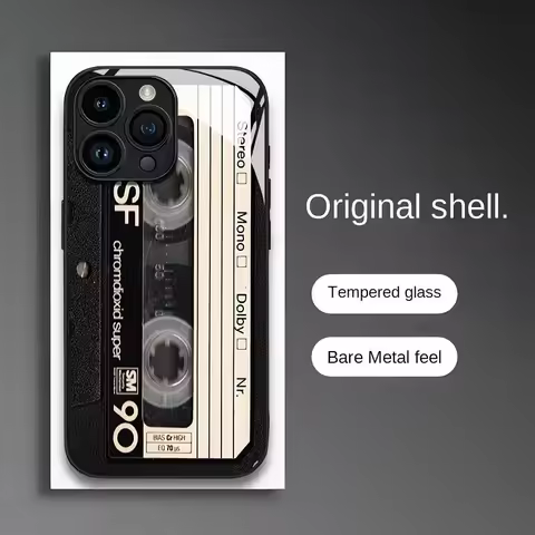Retron Glass Soft Frame Phone Case for OPPO Reno15 Reno14 Reno13 Reno11 Reno10 Reno8 7 6 F Z F29 Pro