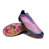 Real Shot❤ Size 36-45 Ready Stock Messi F50 FG Laceless Football Boots Men Women Outdoor Knitted Foo