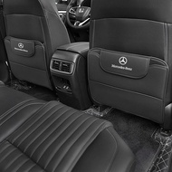 PU Leather Car Seat Back Cover Protector Anti Kick Pad For Mercedes Benz W210 W202 W176 W166 W203 W210 W211 W124 GLC GLK GLA CLA W205 W212 AMG New E Class C E E200 E260 Accessories