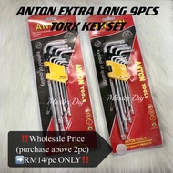 !! ANTON EXTRA LONG 9PCS TORX STAR ALLEN KEY SET / CRV STAR KEY / ALLEN KEY