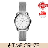 [Time Cruze] Fossil ES4331 The Commuter Three Hand Date Silver Stainless Steel Women Watch
