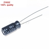 100PCS 50V0.47UF 5x11mm Aluminum Electrolytic Capacitor 0.47UF50V