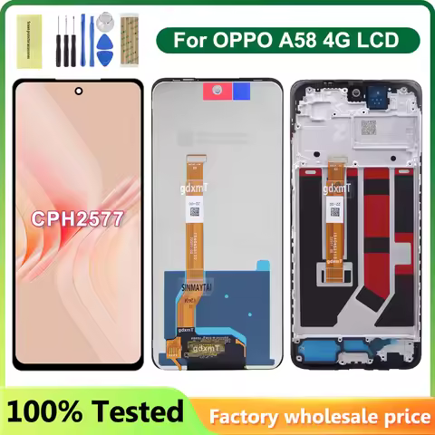 6.72" For Oppo A58 4G LCD Display Touch Screen Digitizer Assemby Replace For Oppo A58 4G CPH2577 Dis