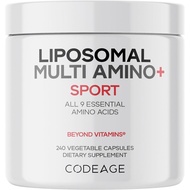 Codeage Multi Amino+ BCAA & EAA Supplement, All 9 Essential Amino Acids, Free-Form Branched-Chain Am