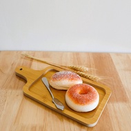 Wooden bamboo tray plates kitchen pantry rustic natural muji style