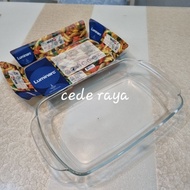 Square glass pan Luminarc vegetable container/ 30 x 20 cm 1.9 ltr