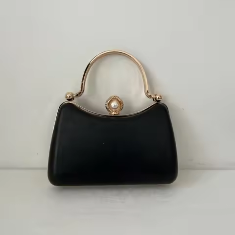 19cm Box Purse Frame Clutch Bag Glue-In Handbag Clasp Bridal Bag Hardware Material Diamond Handle Ca