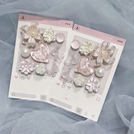 Sakura Mist Flower Island Ballet Shoes with Decorative Shoe Buckles