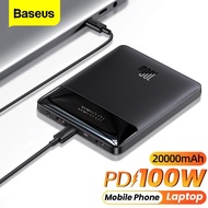 Baseus 100W Power Bank 20000Mah USB Type C PD Fast Charging Powerbank Portable External Battery Charger For Macbook Pro Laptop