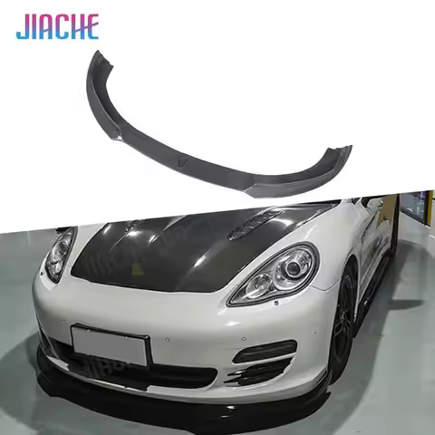 Carbon Fiber Front Bumper Lip Spoiler for Porsche Panamera 970 2010-2013 Head Chin Shovel Guard Car 