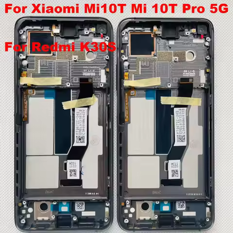 6.67" Original For Xiaomi Mi10T Mi 10T Pro 5G LCD M2007J3SY Screen Display Frame+Touch Panel Digitiz