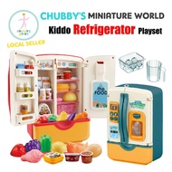 Chubby's Fridge Refrigerator Pretend Play with Music, Lights &amp; Ice Dispenser Playset/Mainan Peti Sejuk Kids Kitchen Toys