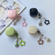 ins star Chain Case For Baseus WM01 cover with keychain bluetooth Earphone Protect Cover soft silico