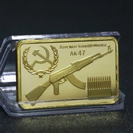 เหรียญ AK47รัสเซีย CCCP World Tap King ทองทองแท่งเหรียญสะสมทหาร