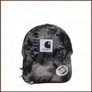 HT5 Distressed Denim Baseball Caps Vintage Washed Look Ripped Details Perfect for Casual Streetwear 