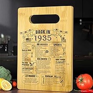 90th Birthday Gifts For Women or Men, Back In 1935 Cutting Board 90th Birthday Decorations, 90 Year