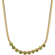 Gold Gold Pendant Necklaces for Women, Gold Plated Womens Gold Necklace Simple Snake Chain Green Cub