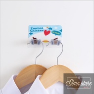 Double wall sticker with wire clip, power plug/phone charger holder - Multi-purpose Hanger. SD3-Treo