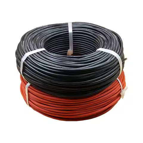Red+Black Solar Cable Photovoltaic Wire 1500V 12/10 AWG 4mm2 6mm2 Cable Tinned Copper XLPE Jacket fo
