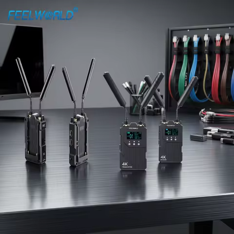 FEELWORLD WT1H 4K Wireless Video Transmission System Dual HDMI-compatible Full Duplex Intercom Live 