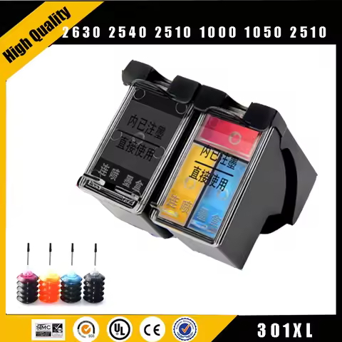 301 XL Refilled Ink Cartridges For HP 301 301XL Ink Cartridge For HP301 Envy 5530 Deskjet 2050 2540 