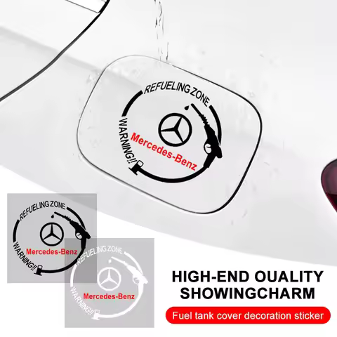 1Pcs Badge Decoration Styling Vinyl Car Fuel Tank Cap 3D Sticker for Mercedes Benz B/C/E/S Class A G