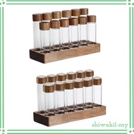 [ShiwakiffMY] Glass Coffee Bean Storage Containers, Coffee Bean Storage Tubes, Walnut Wood Stand, Co