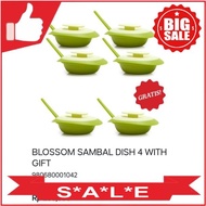 Tupperware Blue Blossom Sambal Dish 2pcs Wadah Saji Origil