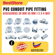 PVC Conduit Pipe Fitting Accessories 20mm 25mm 1 2 3 4 Way Box Tee Elbow Inspection Long Bend Spring