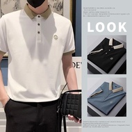 [M-5XL] Oversized Shirt For Man Casual Daily Plain T Shirt For Men Work Business Style Polo For Men 