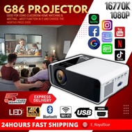 5 Years Warranty  6000 lumens G86 Projector FULL HD 1080P Android Mini Projector WIFI LCD A80 Protable Projector