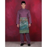 baju melayu jakel grape purple Aron Aziz baju Raya free sampin Dan butang