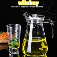 WITAKEY Juice Bottle, Heat-resistant Large Capacity Water Bottle,  Transparent Plastic Juice Cold Wa