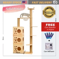 Premium SOLID WOOD  Cat Tree House  Cat Condo Bed Scratcher House Cat Tower Hammock Cat Climbing Cat Scratcher Cat House